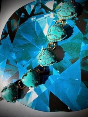 Feed Me Gems Texas Turquoise Heart Bracelet